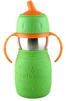 安思培The Safe Sippy Cup儿童不锈钢抗菌学饮/吸管杯