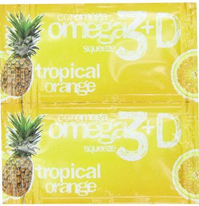  Omega 3 + D Squeeze 深海鱼油咀嚼包（热带甜橙菠萝味）