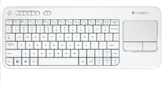 无线触控键盘k400r带内置多点触控板白色款