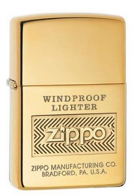 Zippo Logo 美国芝宝土豪金防风打火机