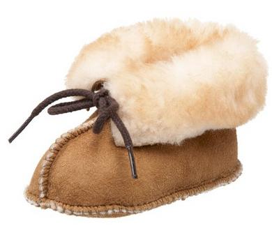 迷你唐卡 婴儿羊皮毛一体保暖雪地靴/学步鞋