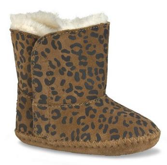 CASSIE LEOPARD新品 可爱豹纹羊皮毛一体雪地靴婴儿学步鞋