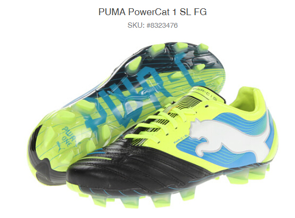 彪马 PowerCat 系列 SL FG 袋鼠皮顶级超轻版男款足球鞋 荧光黄
