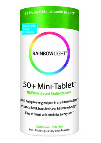 凑单品：Rainbow Light 润泊莱 50+ Mini-Tablet Multivitamin 50岁以上综合营养片 180片$16.1