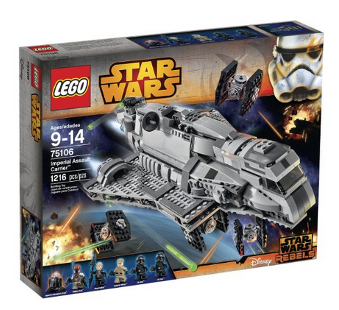 LEGO 乐高 75106 星球大战 帝国突击航母 $95.78 到手￥750