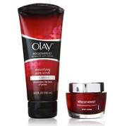 金盒特价！【Olay 玉兰油新生塑颜金纯面霜48g + 新生焕肤磨砂洁面乳192ml 】$16.99，约合122元。