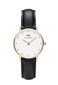 直邮中国！【Daniel Wellington 丹尼尔•惠灵顿 0901DW 女式 经典摩登系列 施华洛世奇水晶 时尚超薄手表】$66.99，直邮到手约合524元。