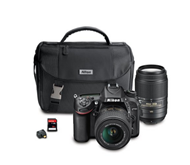 新低价！【Nikon D7100 DSLR 单反套装 送18-55mm、55-300mm双镜头】现价$996.95 