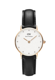 新低价！【Daniel Wellington 丹尼尔•惠灵顿 0901DW 女式 经典摩登系列 施华洛世奇水晶 时尚超薄手表】$64.99，直邮到手约合509元。