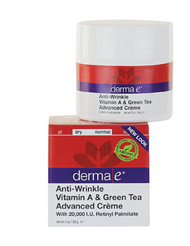 新低价！【抗皱保湿，derma e 维生素A&绿茶面霜 56g】$13.17，直邮到手约合98元。