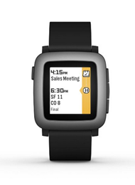 持平黑五低价！【Pebble Time 新款智能手表 三色可选】$124.99，直邮到手约979元。