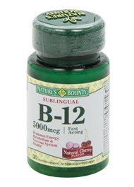 新低价！【Nature''s Bounty B12 维生素舌下含片 5000mg*30片*3瓶】$15.69，约合113元