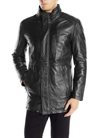 新低价！【Marc New York Stuyvesant Smooth Leather 男士长款皮衣】$193.5+$51.6含税直邮（约￥1590）