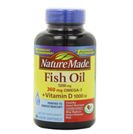 新低价！【Nature Made 深海鱼油1200mg+维生素D*90粒】$5.53，转运到手约50元。