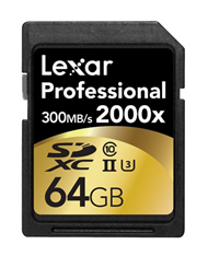 凑单好价！【Lexar 2000X SDXC UHS-II 雷克沙64GB存储卡】$77.95，凑单到手约505元。 
