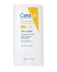 可凑单直邮！【CeraVe SPF 50 保湿防晒棒 13.32g】$6.11，约合40元。