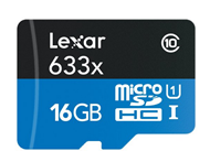 新低价！【Lexar 雷克沙 633x 16GB USB 3.0 高速TF存储卡】$9.99， 直邮到手约80元。