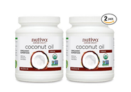 新低！【Nutiva Organic 有机冷榨椰子油1.6L*2瓶装】$49.49，到手约490元。  