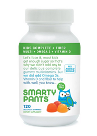 新低价！【SmartyPants 儿童复合维生素+Omega 3＋纤维素软糖】$12.79，约合93元。
