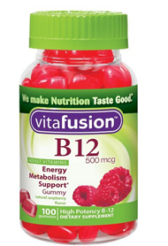 新低！【Vitafusion B-12 软糖 100粒*3瓶】$10.95，约合124元。