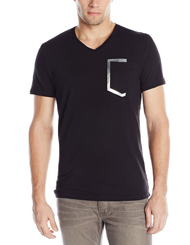 美亚好价！【Calvin Klein Short-Sleeve 男款V领休闲T恤】 $14.99，直邮到手124元。