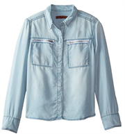 史低！【7 for all mankind Chambray 女童牛仔衬衫】$10.24起+$5.25直邮（到手约￥102起）