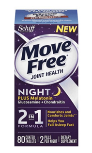 新低价！【Move Free 2合1 维骨力（氨糖+软骨素+褪黑素）80粒】$17.97，约合90元。