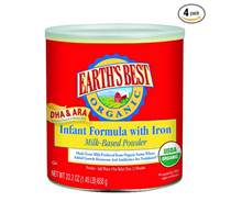 【​EARTH''S BEST Organic Infant Formula 有机含铁奶粉（658g*4罐）】