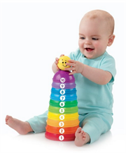 【Fisher-Price Brilliant Basics Stack Roll Cups费雪层叠彩虹杯智力玩具】