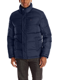 新低价【TOMMY HILFIGER Nylon Puffer 男款保暖棉服】