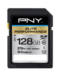 金盒特价！【PNY 必恩威 Elite Performance SDXC Class 10 UHS-1 128GB存储卡】