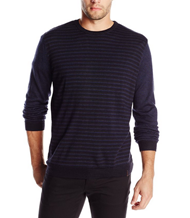 直邮好价！【Calvin Klein Merino Striped Crew Neck 男子羊毛衫】