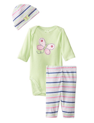 凑单品【Gerber 嘉宝 Baby-Girls Newborn 3 Piece Bodysuit 新生儿3件套】