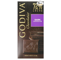 美亚好价【Godiva Dark Chocolate Bar, 72%, 3.5-Ounces (Pack of 5) 歌帝梵黑巧克力大排100g*5】