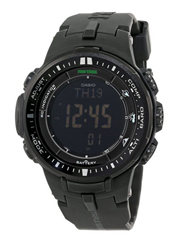 近期好价！【CASIO 卡西欧 PRW-3000-1ACR 太阳能6局电波登山表】