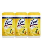 美亚【Lysol 消毒湿巾(柠檬和青柠花香), 3罐装, 240片】