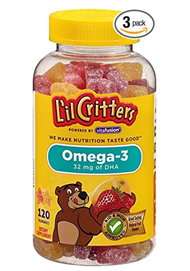 美亚【小熊糖 儿童OMEGA-3鱼油含DHA软糖 120粒*3瓶】