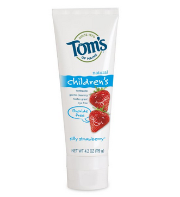 美亚直邮【Tom''s of Maine 草莓味不含氟化物儿童牙膏 4.2盎司x3支】