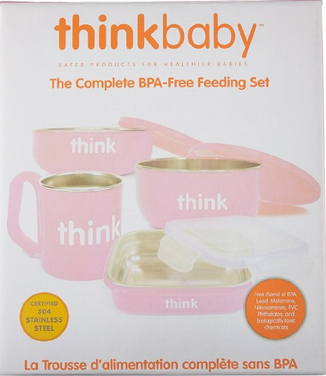 美亚 粉色款新低价！【Thinkbaby 宝宝餐具套装 海淘 7.2折】