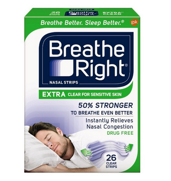 美亚 适用敏感肌肤【Breathe Right 鼻舒乐 强效通鼻贴 26只装】 