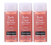 美亚直邮【Neutrogena Body Clear露得清葡萄柚祛痘柔砂沐浴露*3瓶】