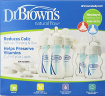 美亚直邮【Dr. Brown''s 布朗博士 Natural Flow 婴儿奶瓶套装】