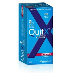 QuitX 经典口味尼古丁口香糖2mg（助戒烟）30粒