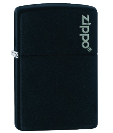 Zippo 芝宝黑色亚光打火机 