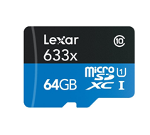 雷克沙 633x microSDXC存储卡（64GB、UHS-I） 