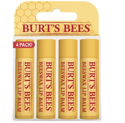 Burt''s Bees 小蜜蜂 Lip Balm Beeswax 蜂蜡润唇膏 4.25*4支
