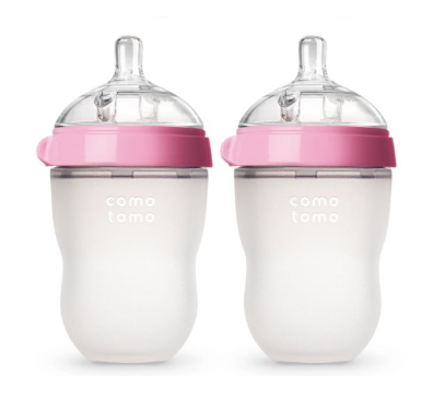 Comotomo 妈妈乳感硅胶奶瓶 250ml粉色两只装