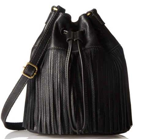 化石(Fossil) Jules Fringe Drawstring 女士水桶包 流苏设计 