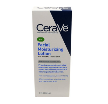 凑单品： CeraVe Moisturizing Facial 夜间美白保湿修复乳液 89ml   
