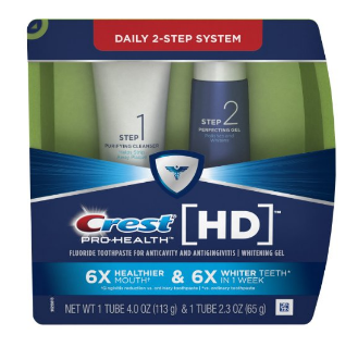 佳洁士Crest Pro-Health HD Daily 美白牙膏2件套